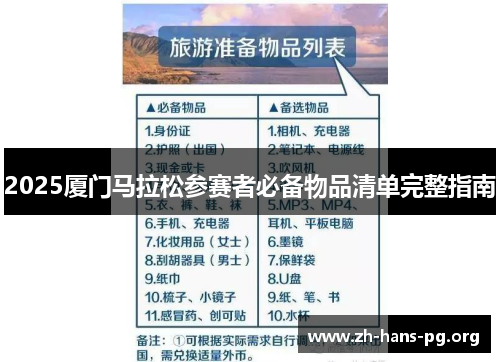 2025厦门马拉松参赛者必备物品清单完整指南