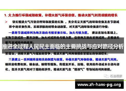 推进全过程人民民主面临的主要挑战与应对路径分析