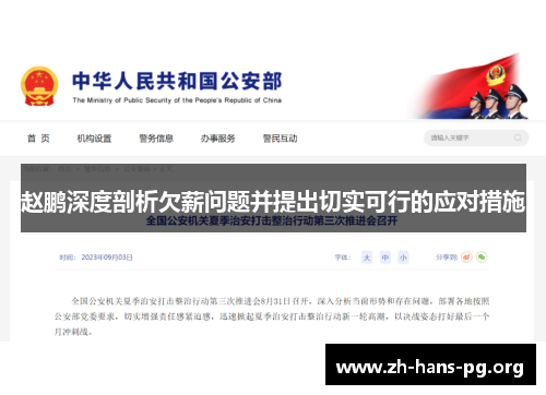 赵鹏深度剖析欠薪问题并提出切实可行的应对措施